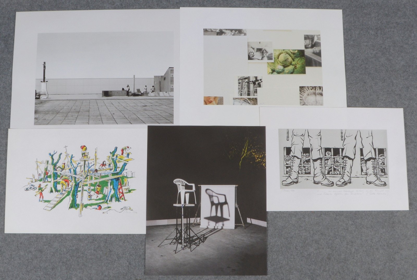 Kl. Grafiksammlung (Ed. Griffelkunst), versch. Techniken und Künstler, 5 Blätter