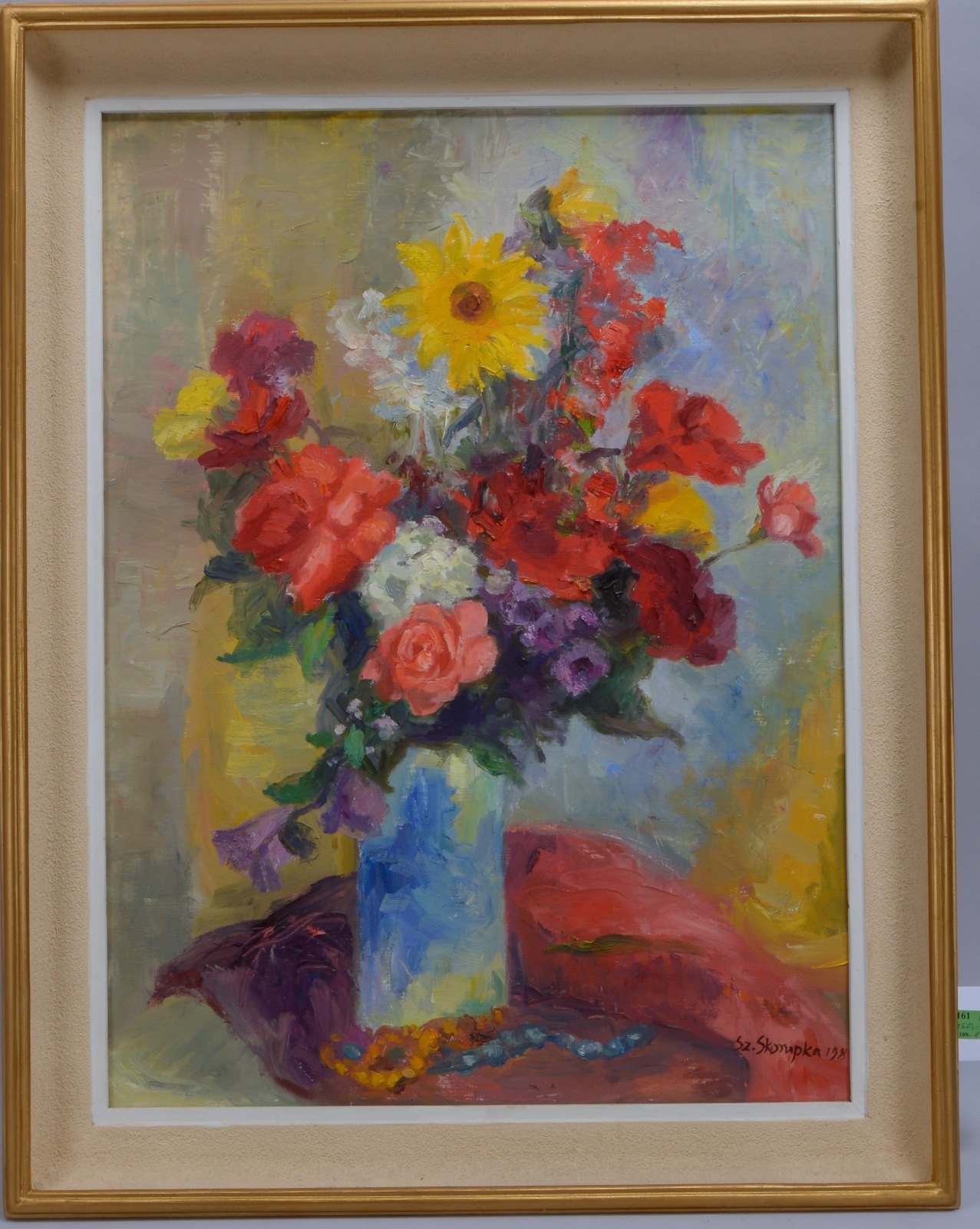 Skorupka, Szczepan, 'Blumenstillleben', Öl/Lw, unten rechts signiert und datiert