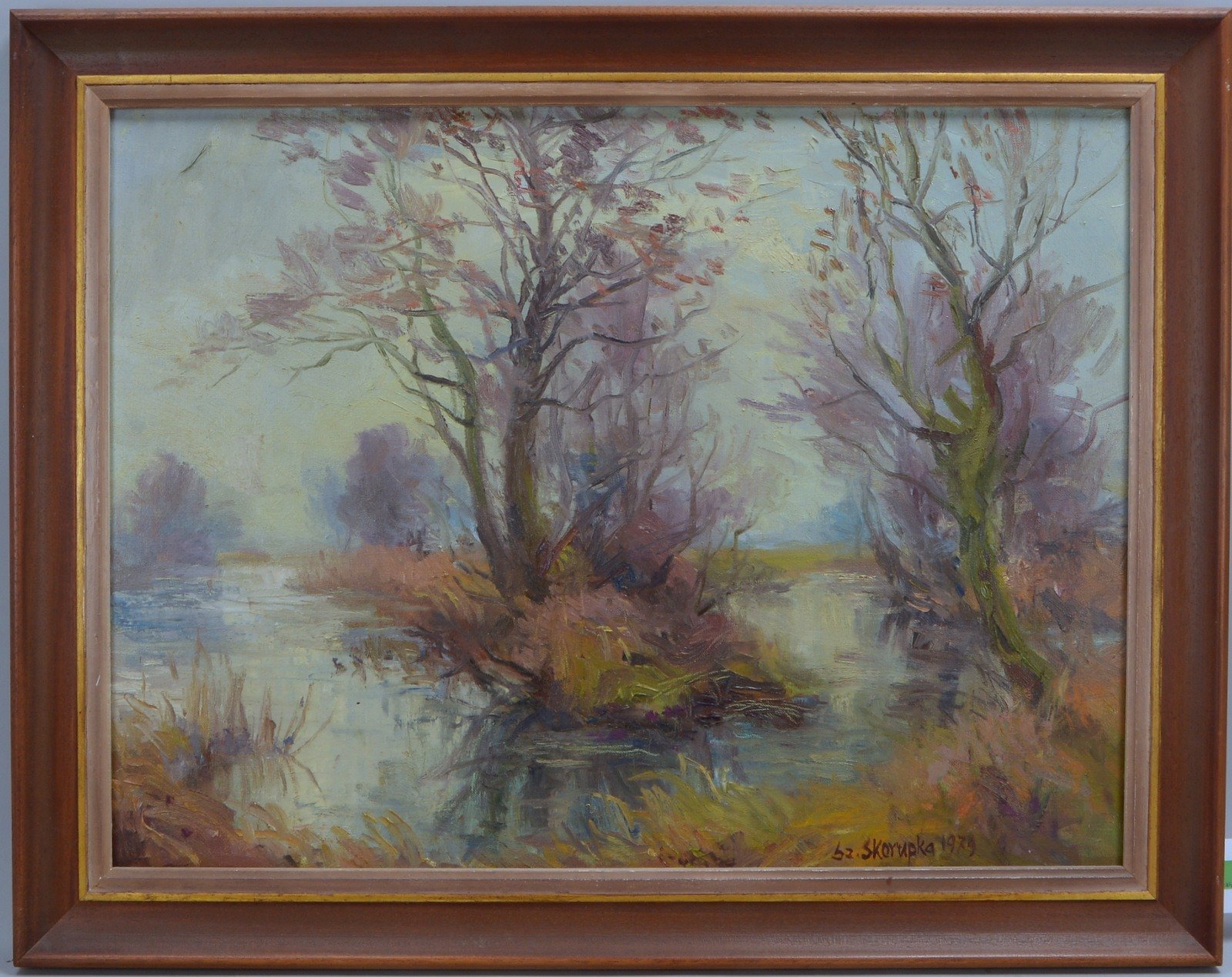 Skorupka, Szczepan, 'Waldlandschaft mit See', Öl/Lw, unten re. sign. und dat. '1979'