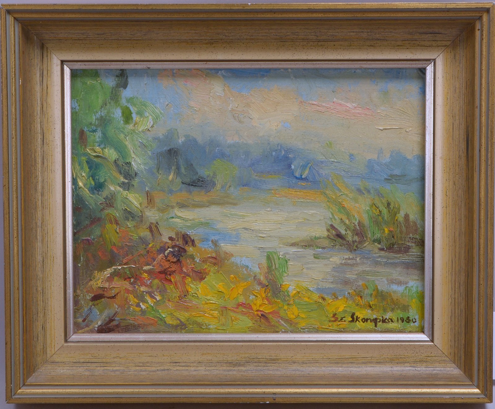 Skorupka, Szczepan, 'Landschaft', Öl/Lw, auf Platte gez., unten re. sign. und dat. '1980'
