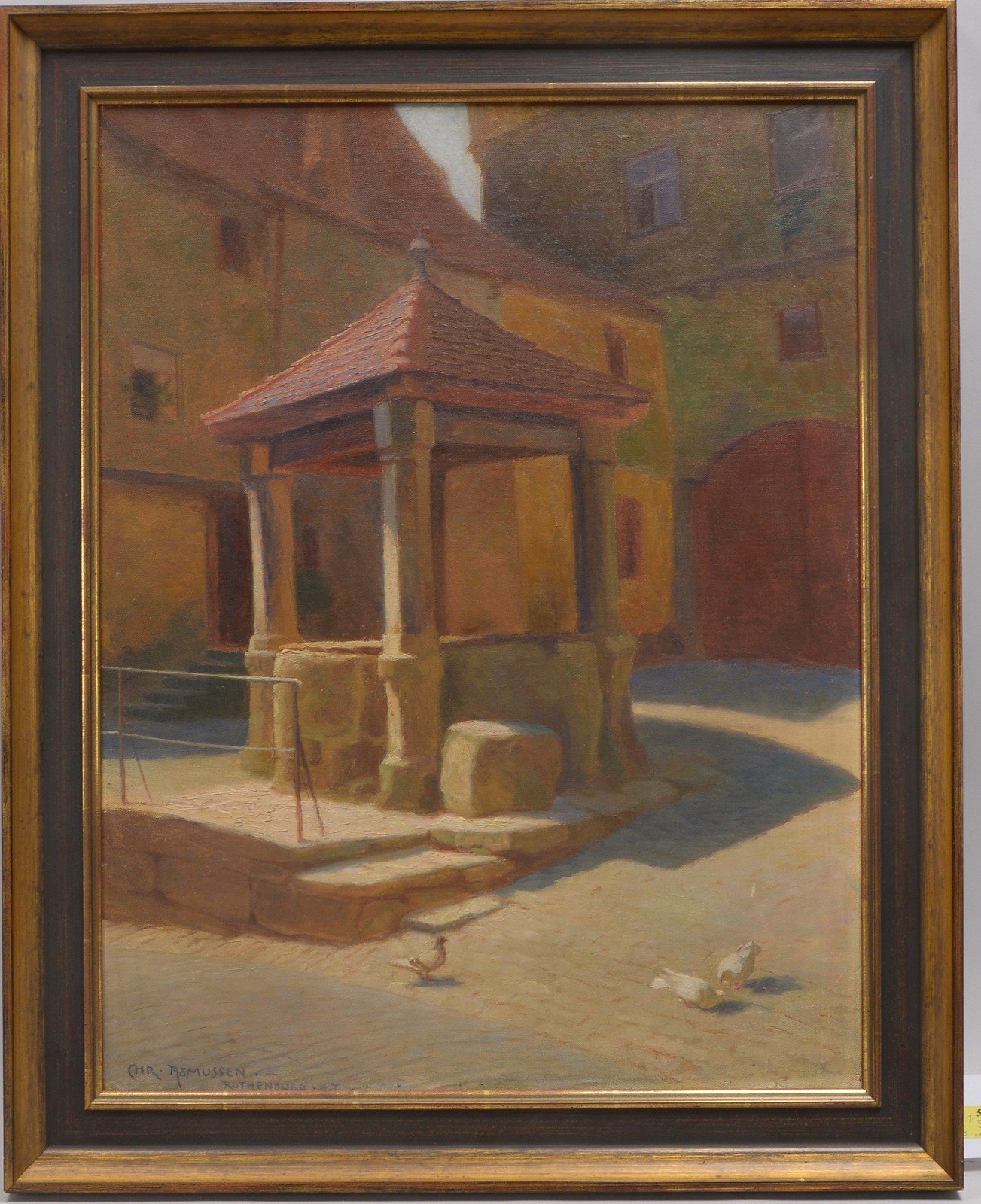 Asmussen, Christian, 'Am Hofbrunnen Rothenburg', Öl/Lw, unten li. sign./ortsbez.