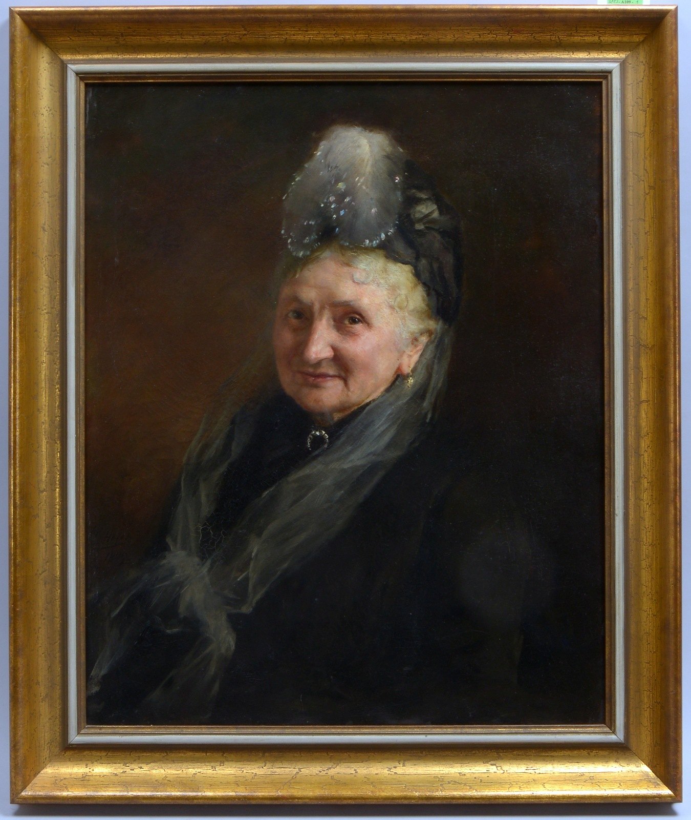 Hofer, M.(-?), 'Damenportrait', Öl/Lw, unten links signiert und datiert '1889'