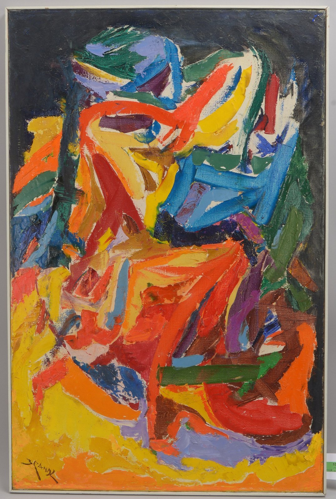 Brandl, 'Abstraktion', Öl/Lw, signiert; Maße 100 x 65 cm