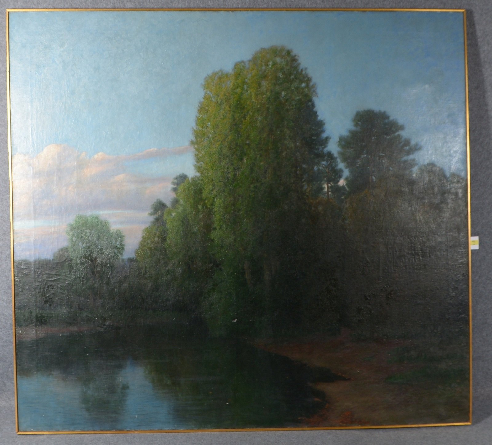 Wohlenberg, Albert, 'Seenlandschaft am Waldrand', Öl/Lw, sign., großformatig!