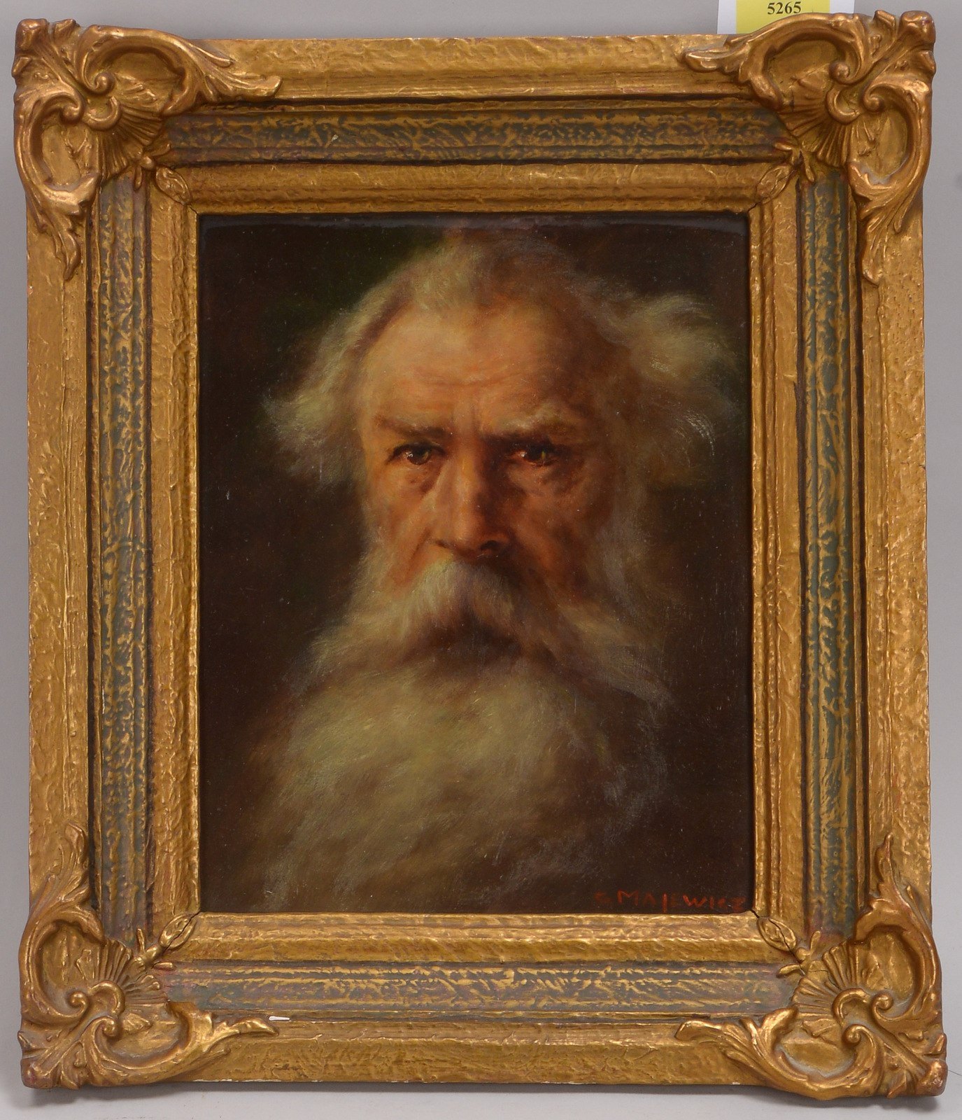Majewicz, George, 'Herrenportrait', Öl auf Hartfaser/gerahmt, unten re. signiert