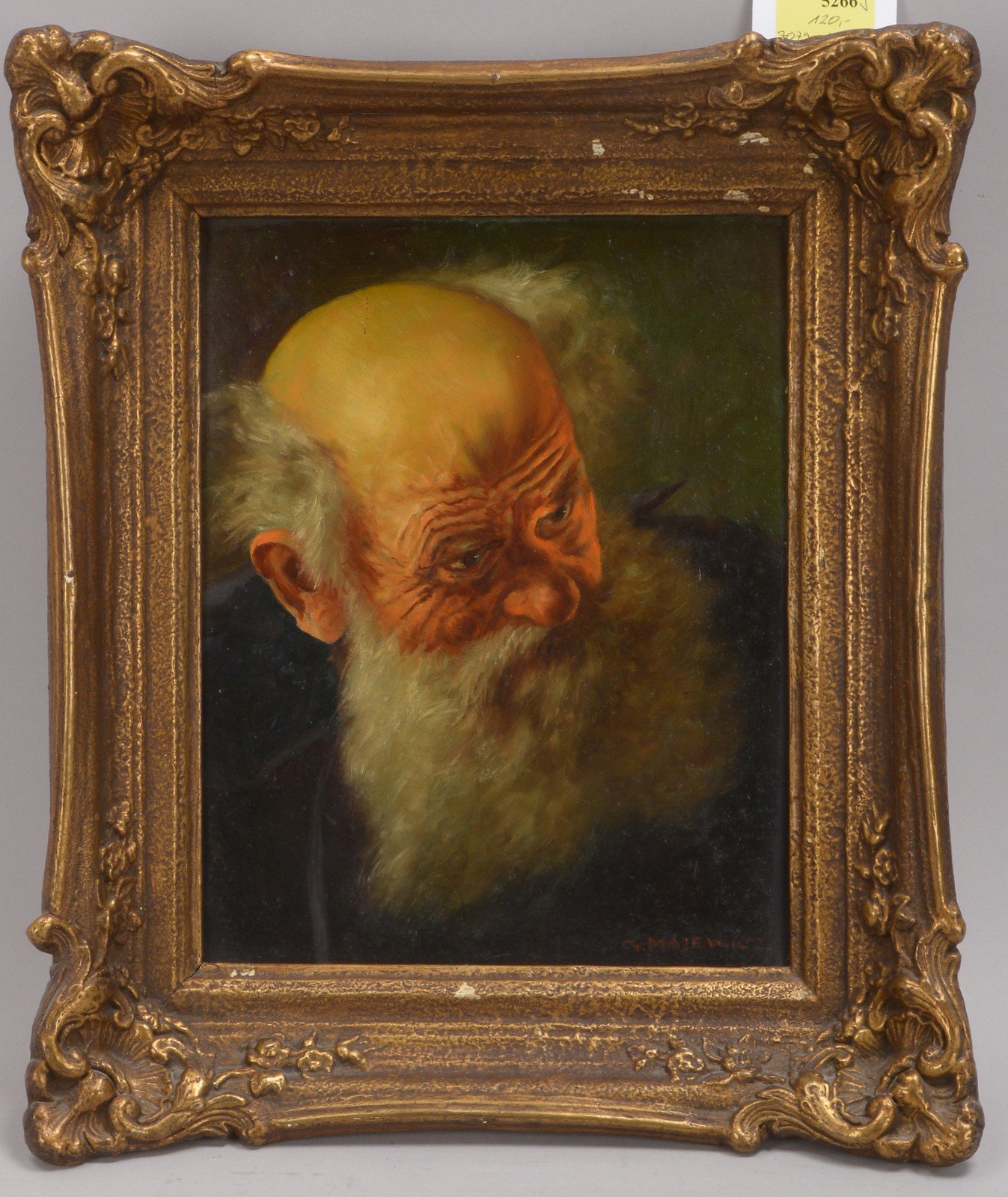 Majewicz, George, 'Herrenportrait', Öl auf Hartfaser/gerahmt, unten re. signiert