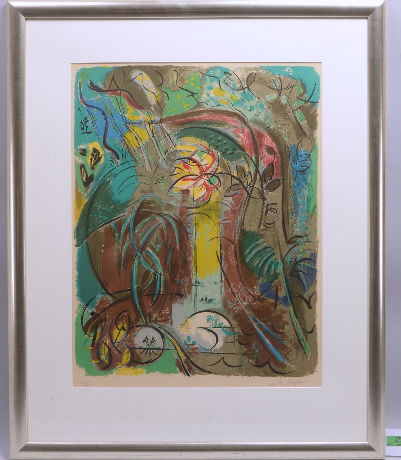 Masson, André, 'Floral', Farblithografie, '143/175', unten rechts bleisigniert, hinter Glas