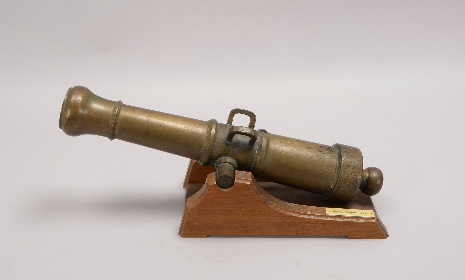 Modell-Signalkanone ('Rolf Krake'), Bronze, dat./Herstellerbez. '1865 Th. Wolfart'