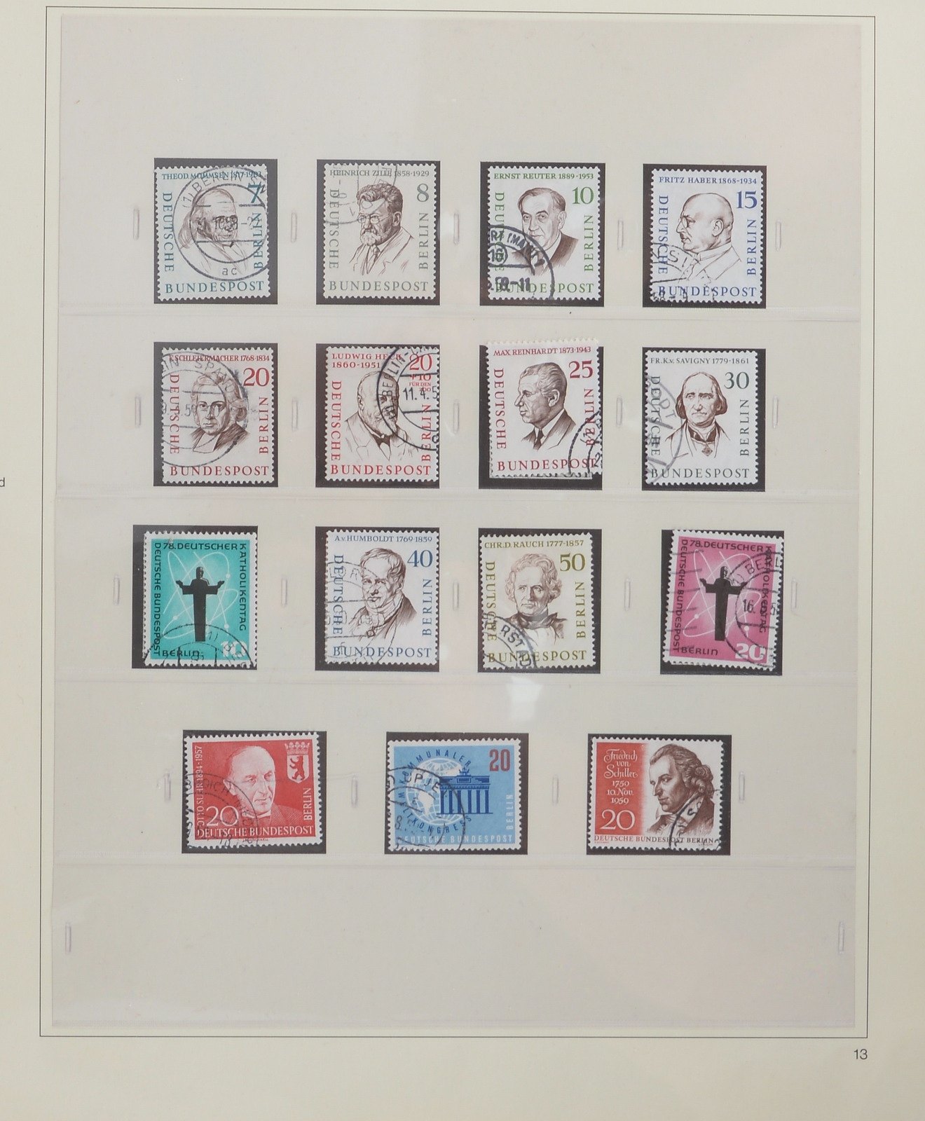 Briefmarken, '1948 - 1974': 'Berlin', gest. - im Safe-Falzlos-Vordruckalbum gesammelt