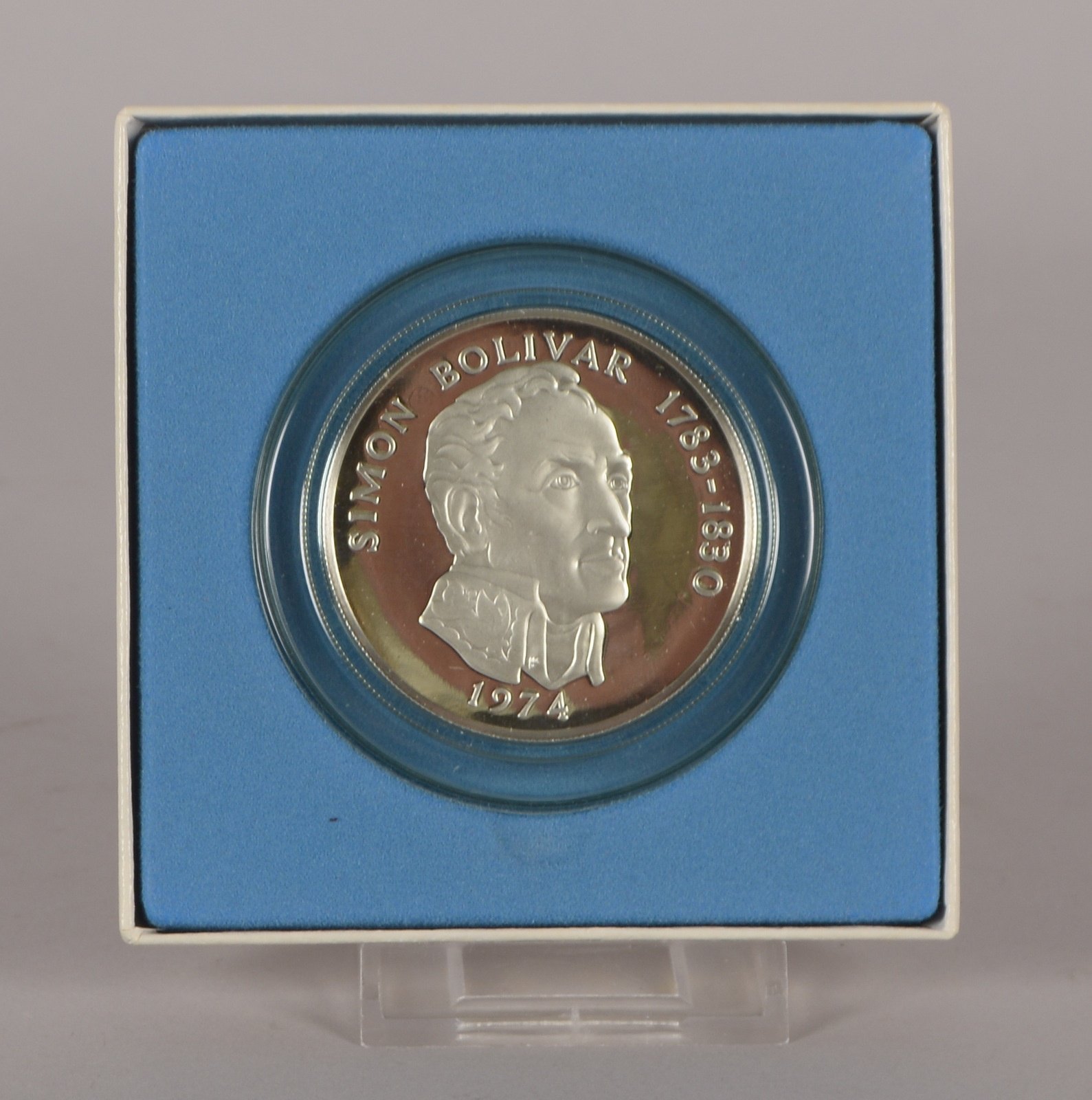 Silbermünze: '20 Balboas - Panama, 1974', 925 Sterlingsilber, 'Simon Bolivar'