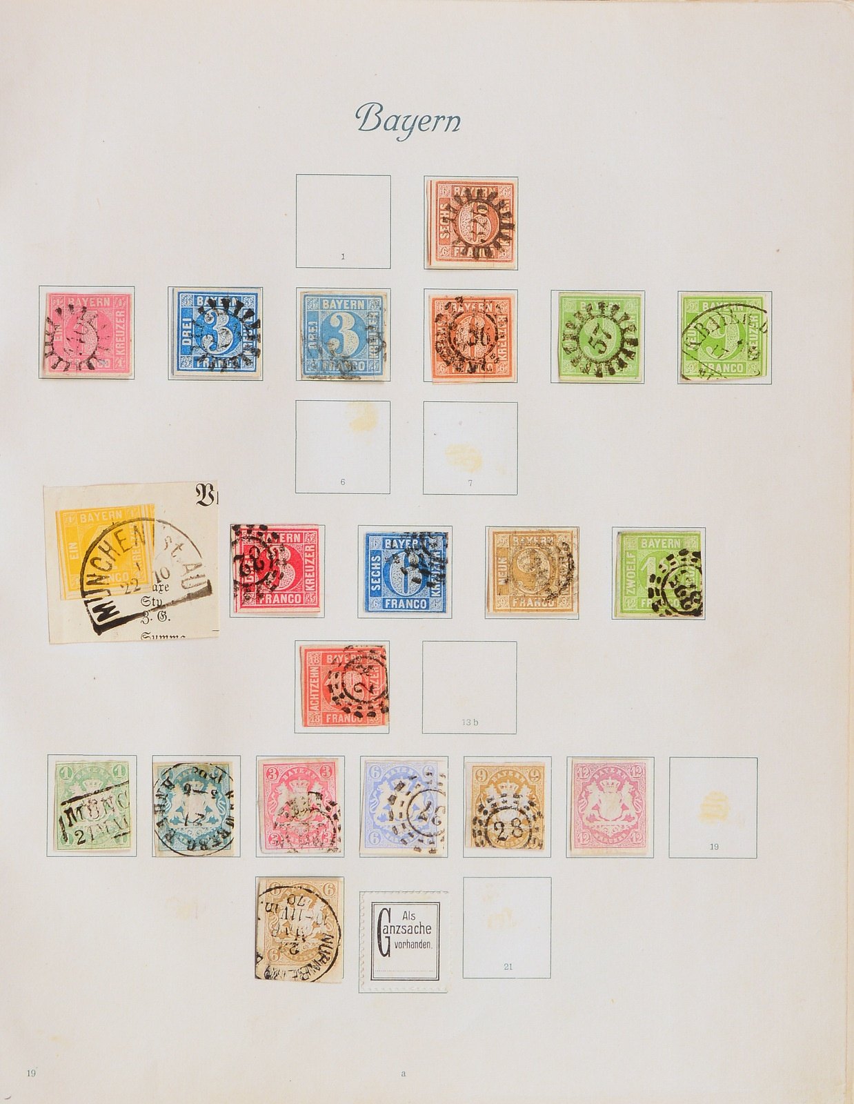 Briefmarken, 'Altdeutschland': 'Baden', 'Hamburg', 'Preußen' und 'Sachsen', 'T. u. T.'