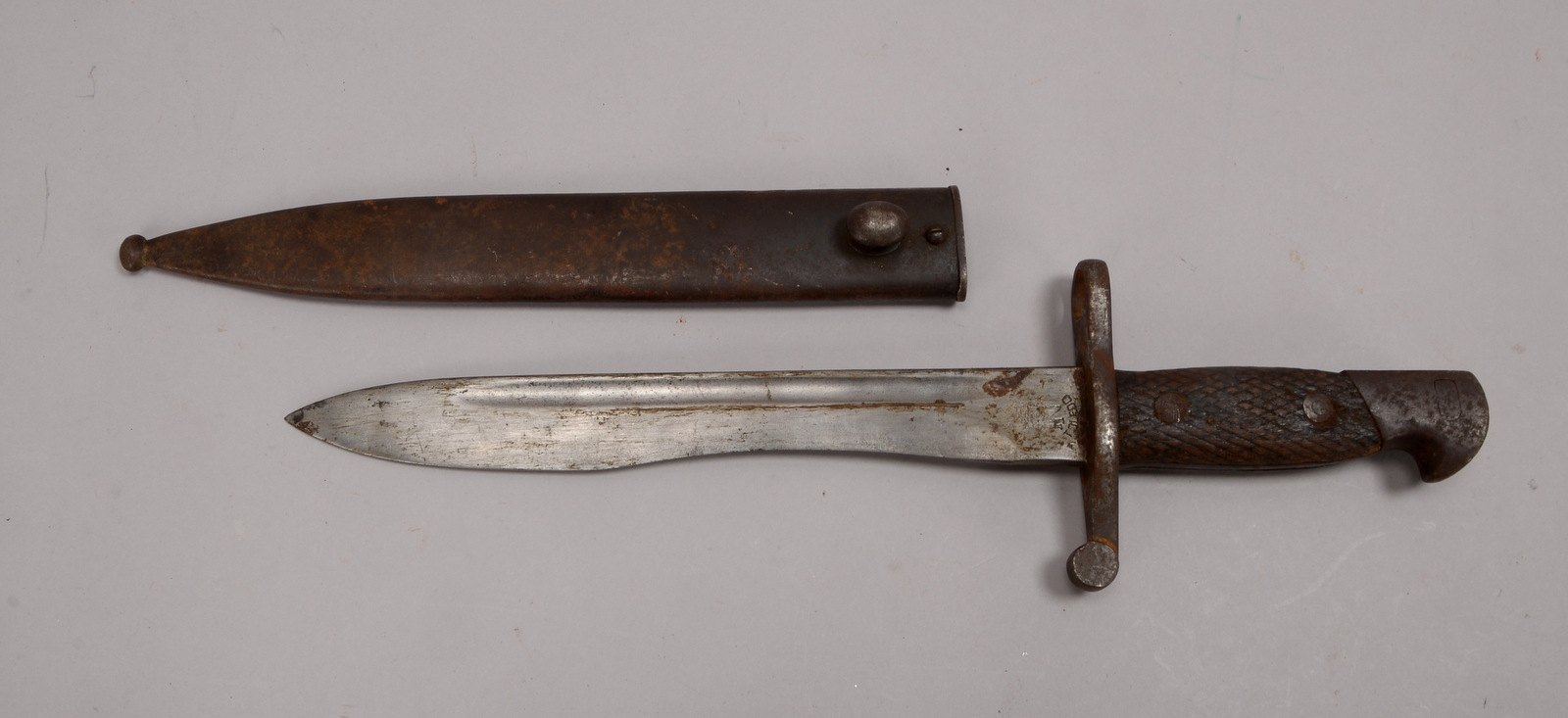 Bajonett (Spanien, II. WK), Klinge mit Herstellerbez. 'Toledo'; Länge Klinge 25 cm