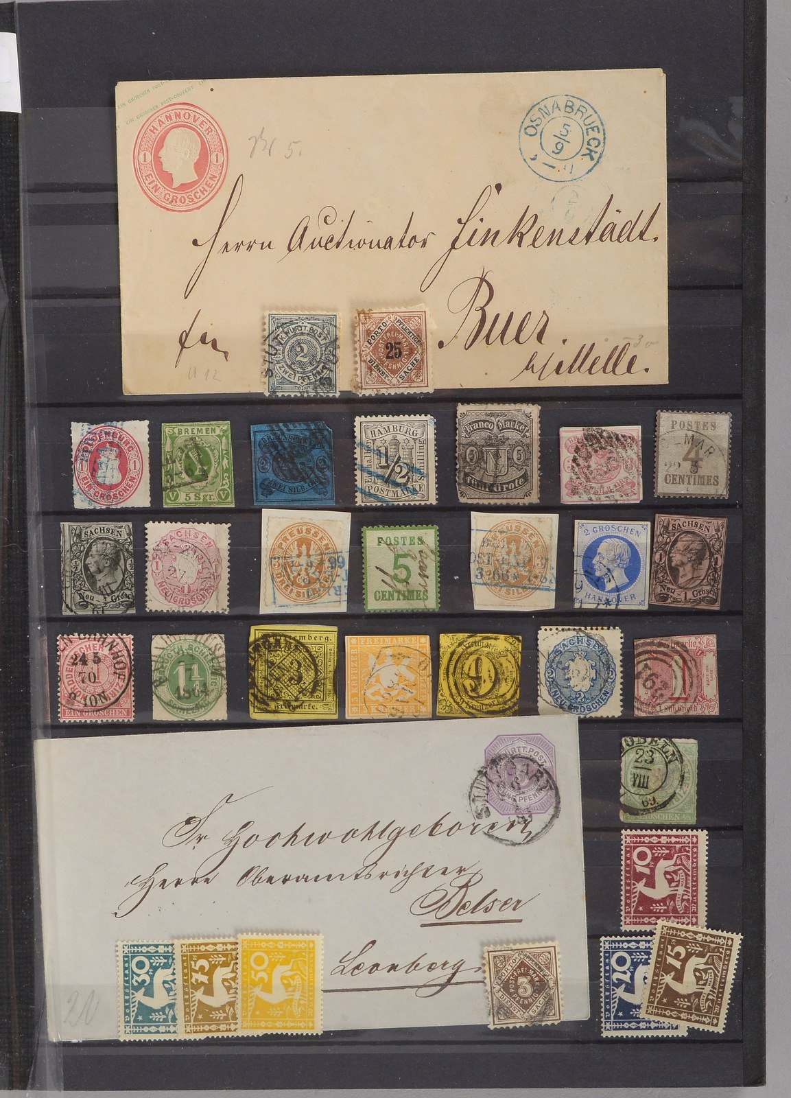 Briefmarkensammlung, 'Altdeutschland' u.m.: Einzelmarken/Korrespondenzen