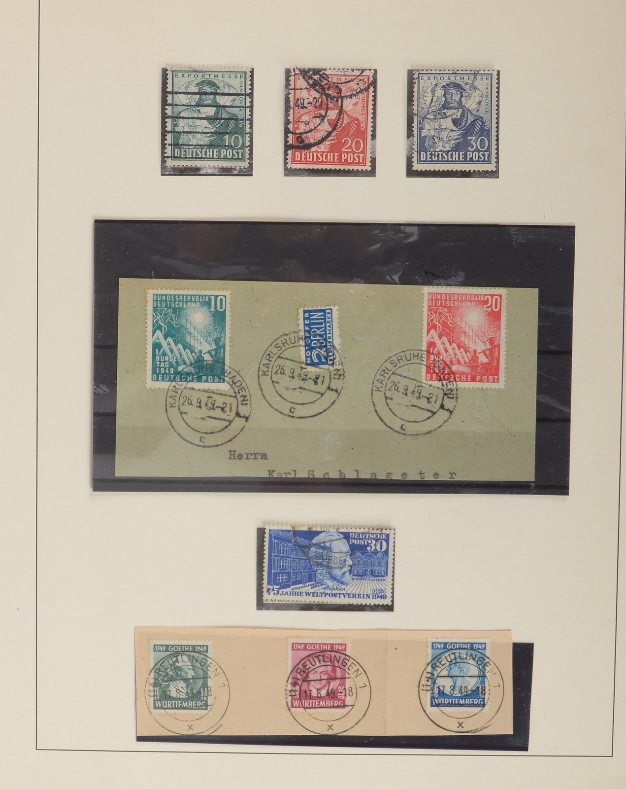 Briefmarkensammlung, 'BRD' 1949 - 1969: fast komplett mit gesuchten Werten