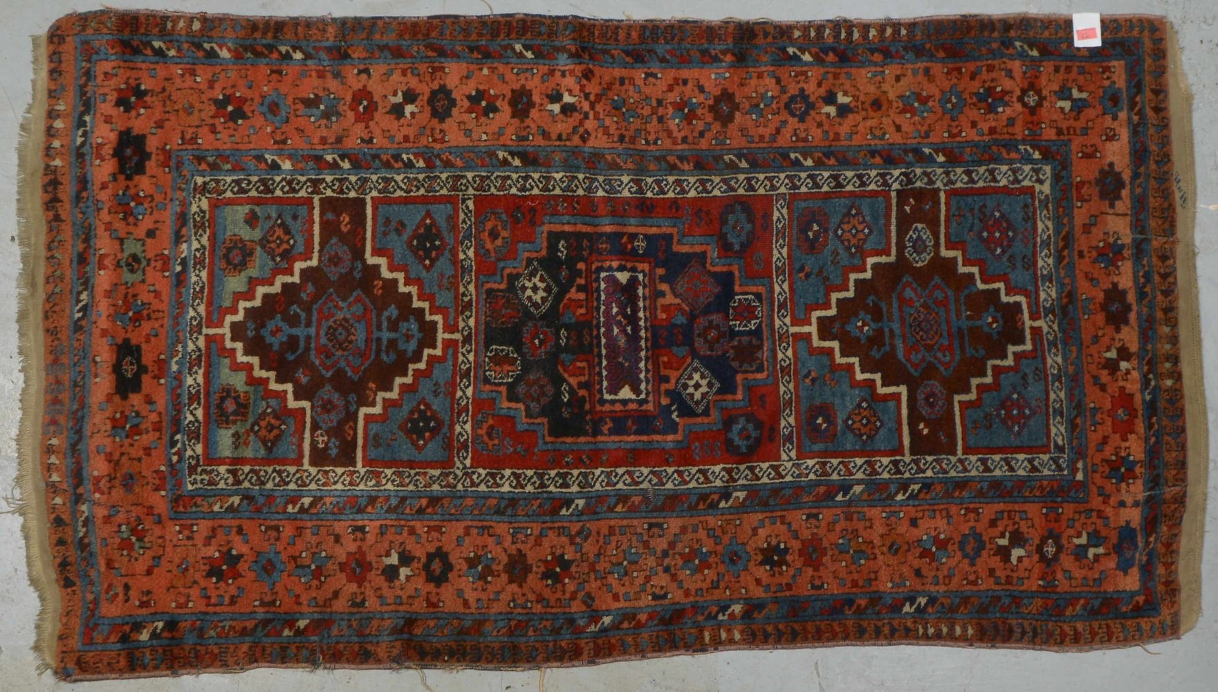 Orientbrücke (Türkei), alt, mittelfeine bis feine Kn.; Maße 212 x 119 cm (Gebrauchsspuren)