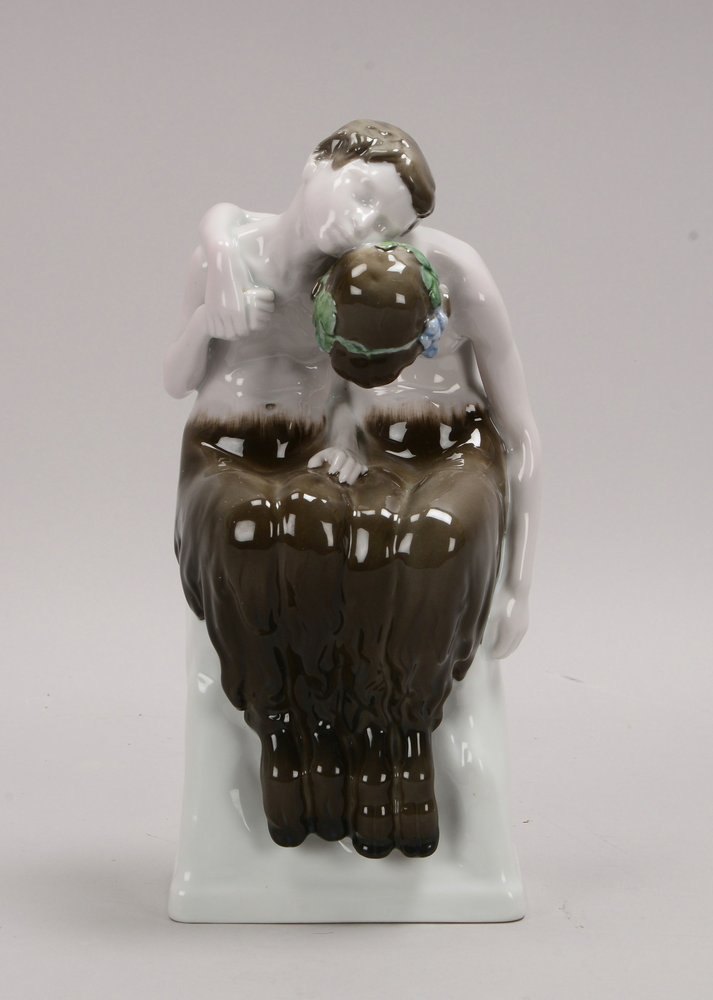 Rosenthal/Selb-Bavaria, Figurengruppe, 'Schlafende Faune', 'K 174', Entw. A. Caasmann