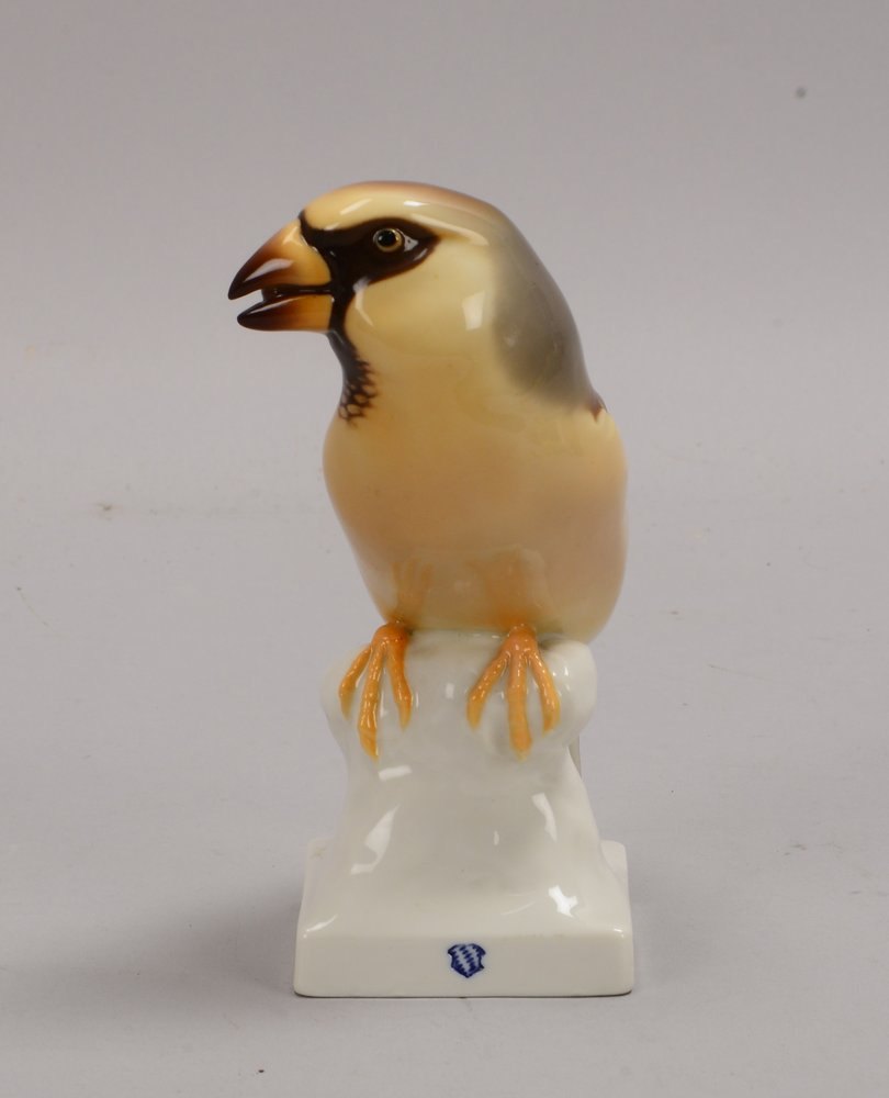 Nymphenburg, Porzellanfigur, 'Kornbeißer', im Boden gemarkt: Höhe 14 cm