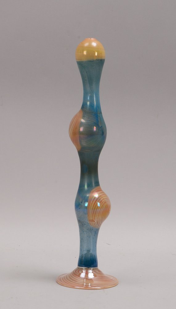 Künstler-Glasobjekt, in Gestalt eines weiblichen Körpers; Höhe 37,5 cm