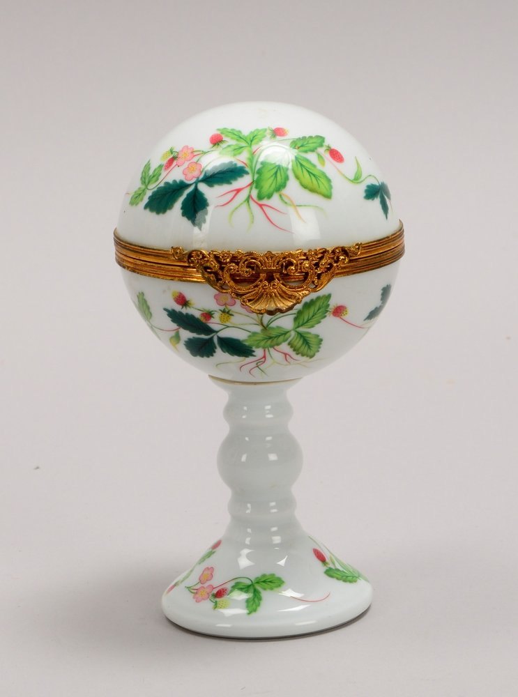 Raynaud & Co./Limoges, kugelf. Deckelgefäß/aufklappbar, Dekor 'Inalterable'