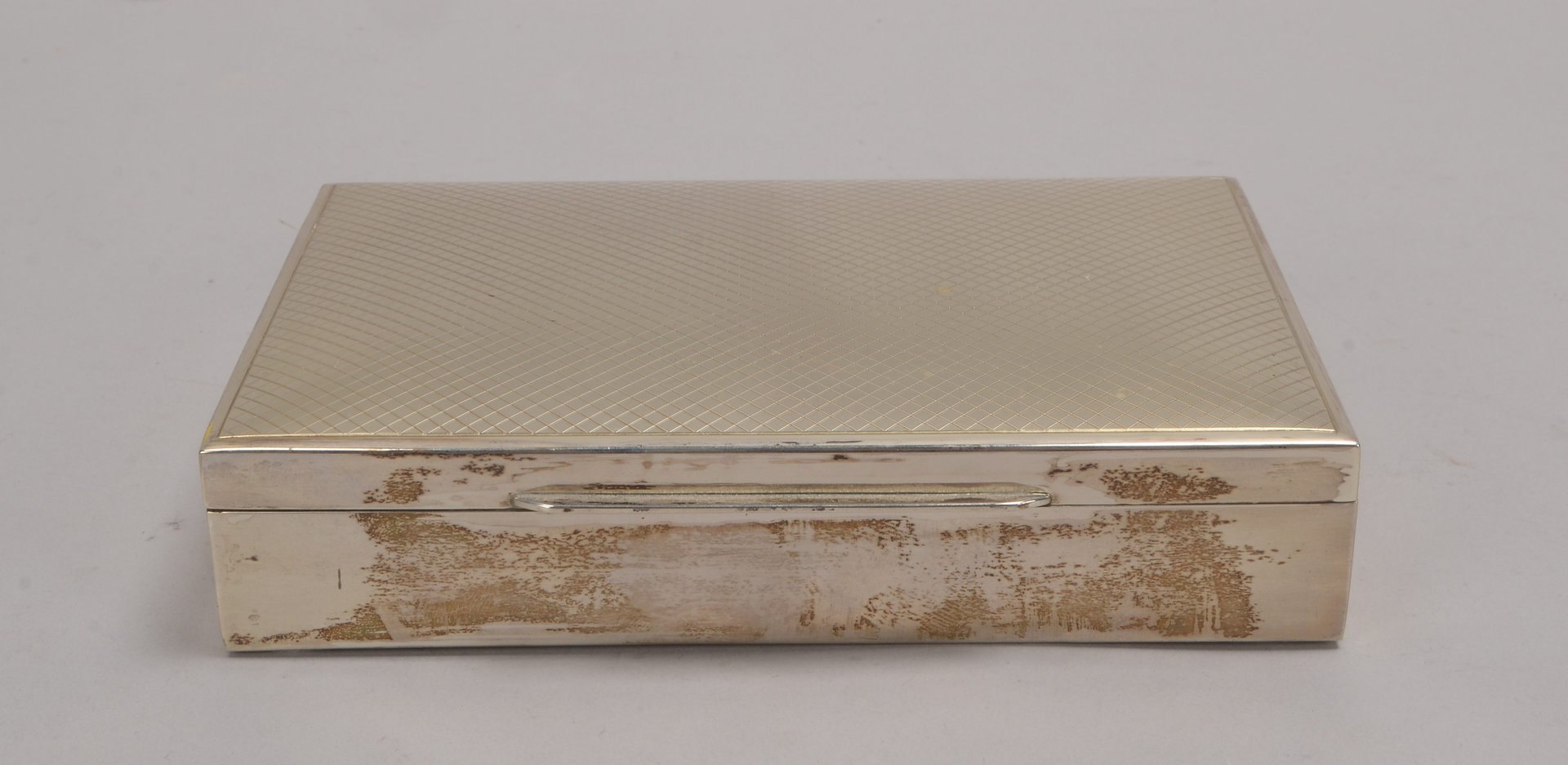 Zigarrendose/Schatulle, 925 Sterlingsilber, innen mit Holz ausgekl.; Gew. 457 g