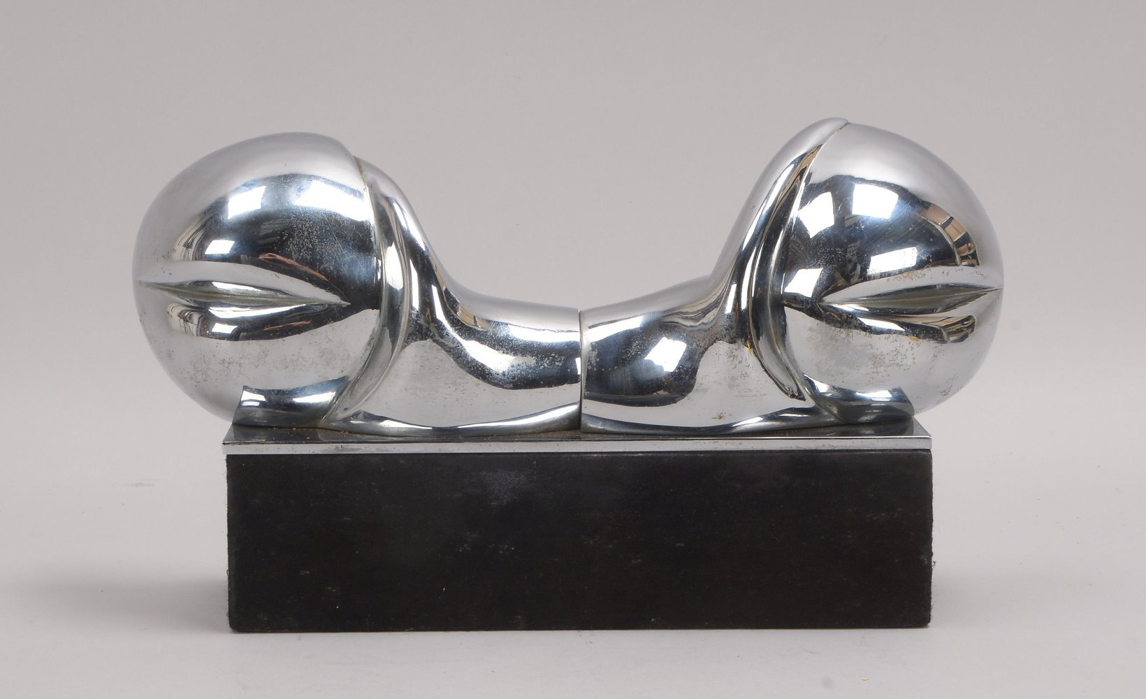 Bandau, Joachim, Künstlerobjekt, 'Telefon', Auflage-Nr. '1/10', Chrom, monogr./dat.