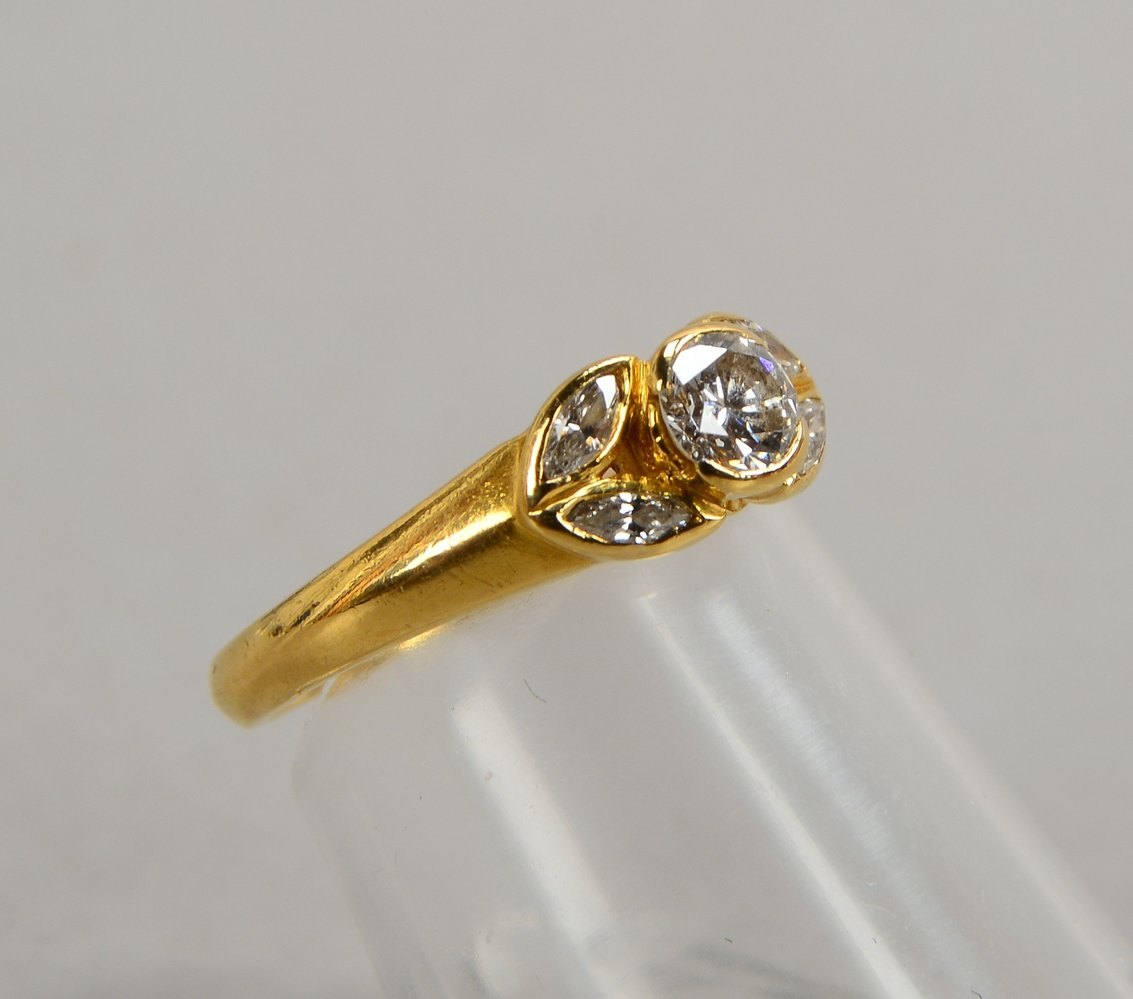 Juwelier Wempe, Ring, 750 GG (gest.), mit Brill. von 0,34 ct, 'If - Tw', und 4x Diam./zus. 0,16 ct