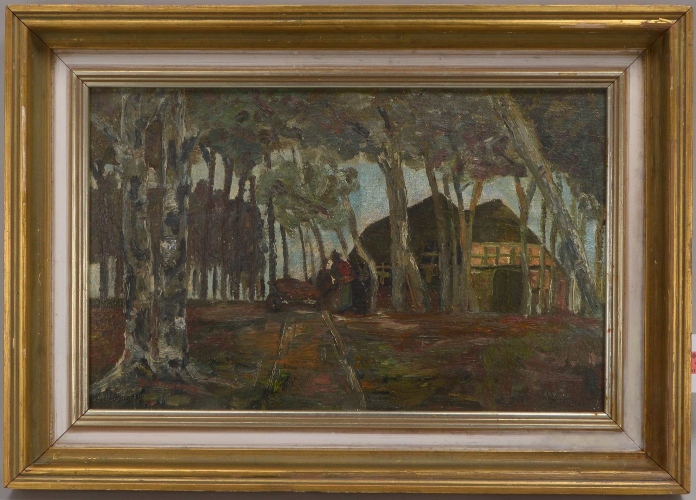 Vinnen, Carl, 'Kate mit Bäuerin', Öl/Lw, unten links signiert; Bildmaße 32 x 50 cm