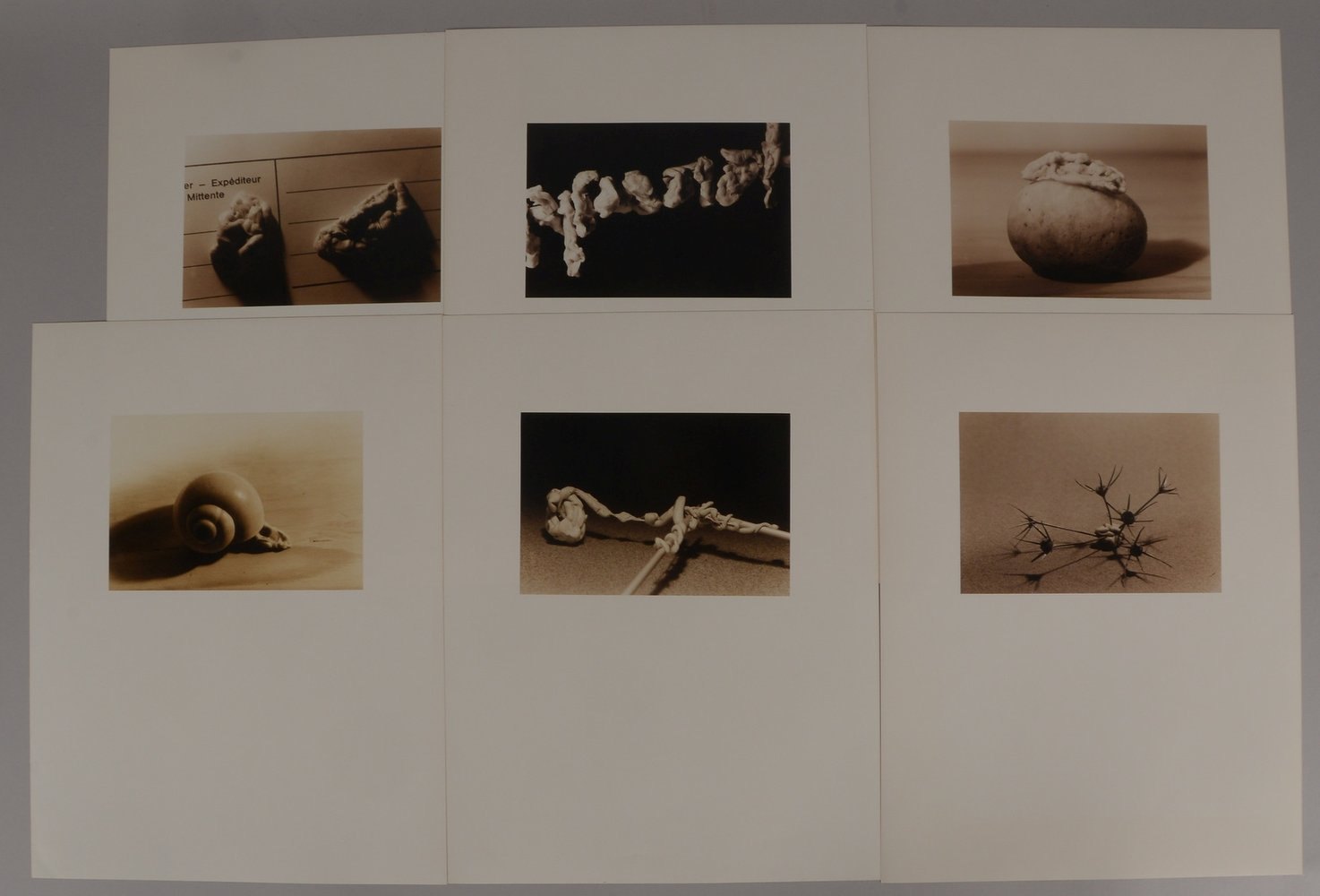Müller-B., Kathi., 6 Künstler-Fotografien (Serie 'Zur Lage...', 1988), hier: 'C1 - C6', sign.