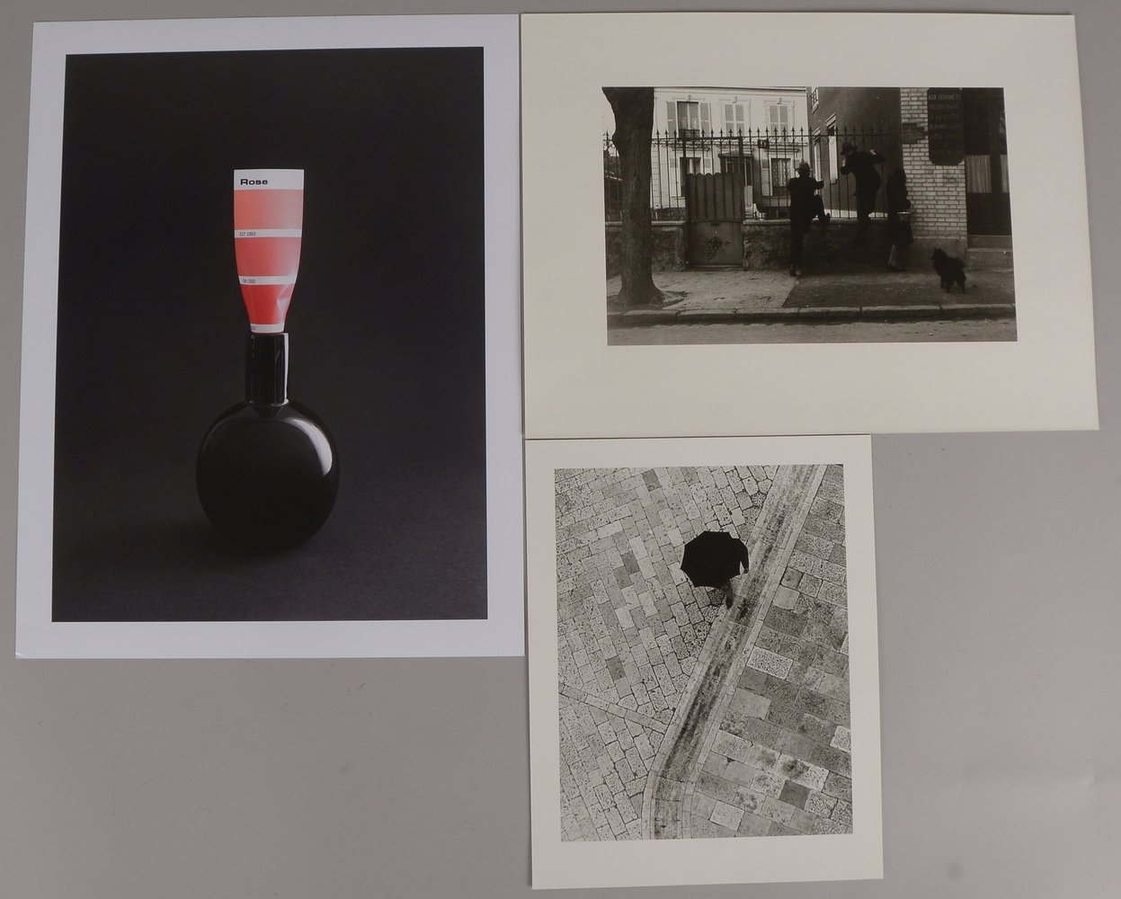 3 Künstler-Fotografien: Viktoria Binschtok, René Magritte, und Toni Schneider
