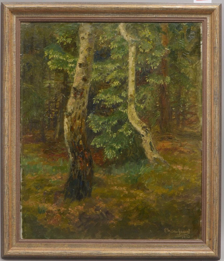 Müller-Scheeßel, Ernst, 'Birken im Wald', Öl/Lw, unten rechts sign./dat.