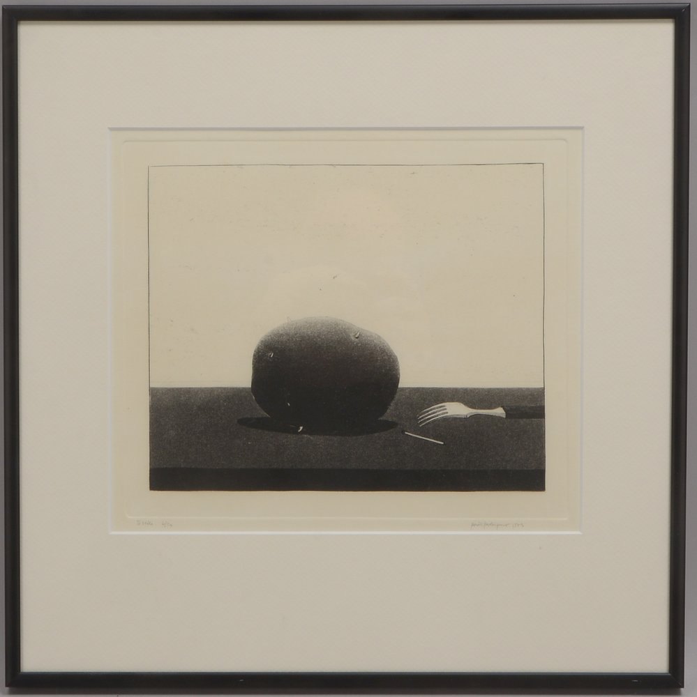 Kaskipuro, Pentti, 'Tischstillleben', Radierung, numm., sign./dat., hinter Glas ger.