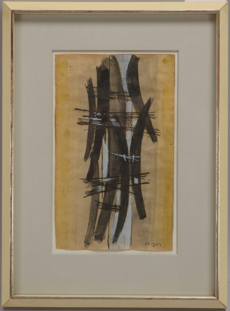 Neyers, Kurt, 'Komposition', Aquarell, unten rechts signiert, hinter Glas gerahmt