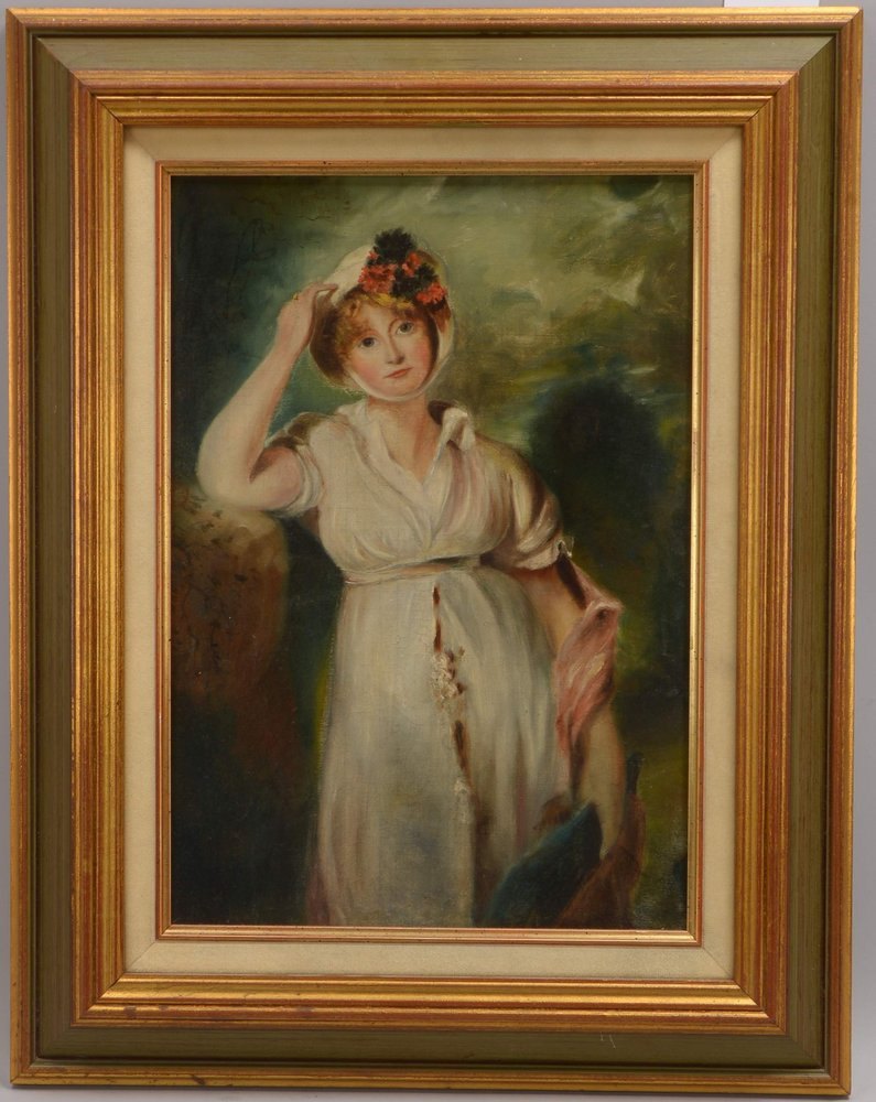 Gemälde, 'Königin Caroline von Braunschweig-Wolfenbüttel', Copie nach Sir Thomas Lawrence, Öl/Lw, un