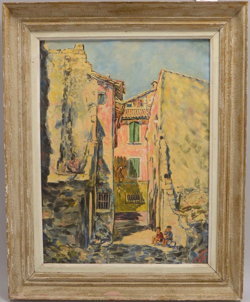 Strahammer, Franz, 'Expressionist. Altstadtgasse in Avignon', Öl/Lw, sign./dat.