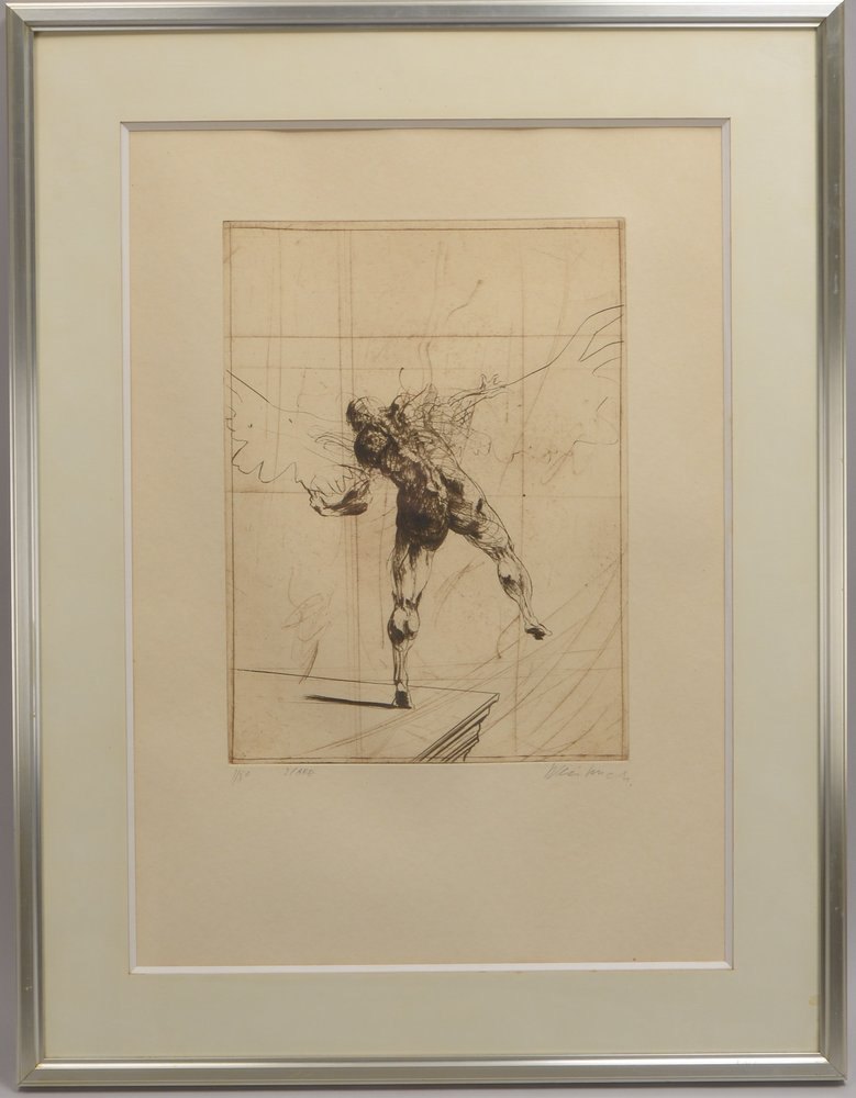 Weisbuch, Claude, 'Icare', Radierung, sign., Aufl.-Nr. '1/50', unter PP hinter Glas