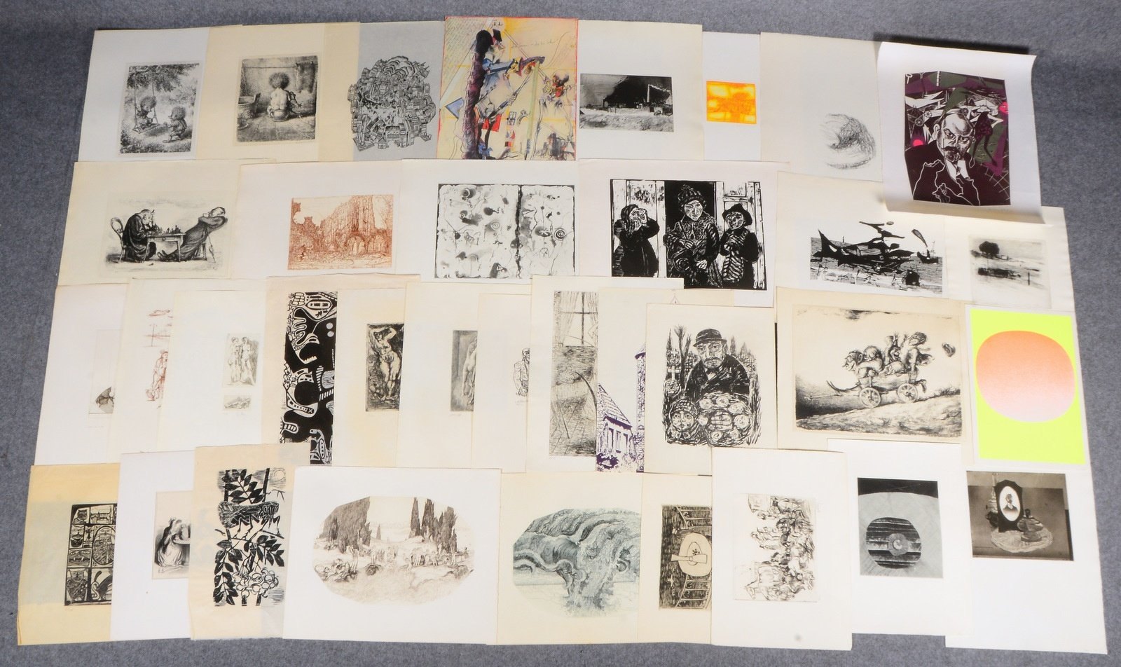 Grafiksammlung, versch. Künstler und Themen/Techniken, ca. 80 Blätter, untersch. Zust.