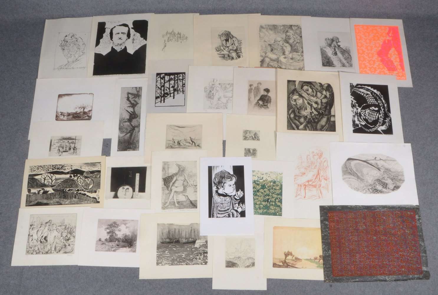 Grafiksammlung, versch. Künstler und Themen/Techniken, ca. 80 Blätter, untersch. Zust.