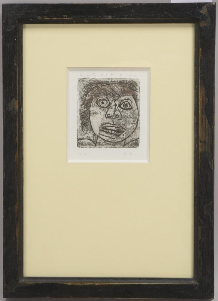 Ingham, Bryan, 'Portrait', Radierung, monogr./oben bet., unter PP hinter Glas