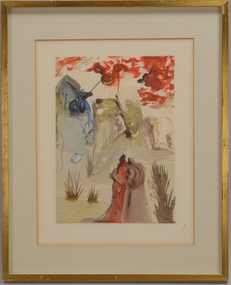 Dalí, Salvador, 'The Divine Comedy', Lithogr., Aufl.-Nr. '75/150'; Blattmaße 25 x 18 cm