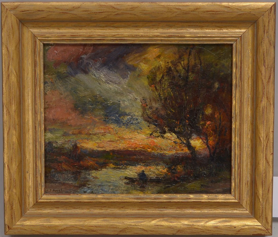 Appel, Charles P., 'The Storm', Öl auf Holz/ger., unten links sign.; Bildmaße 21 x 26 cm