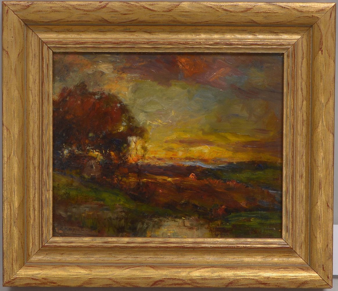 Appel, Charles P. (1857 - 1928, USA), 'Sunset', Öl auf Holz/gerahmt, unten links sign.