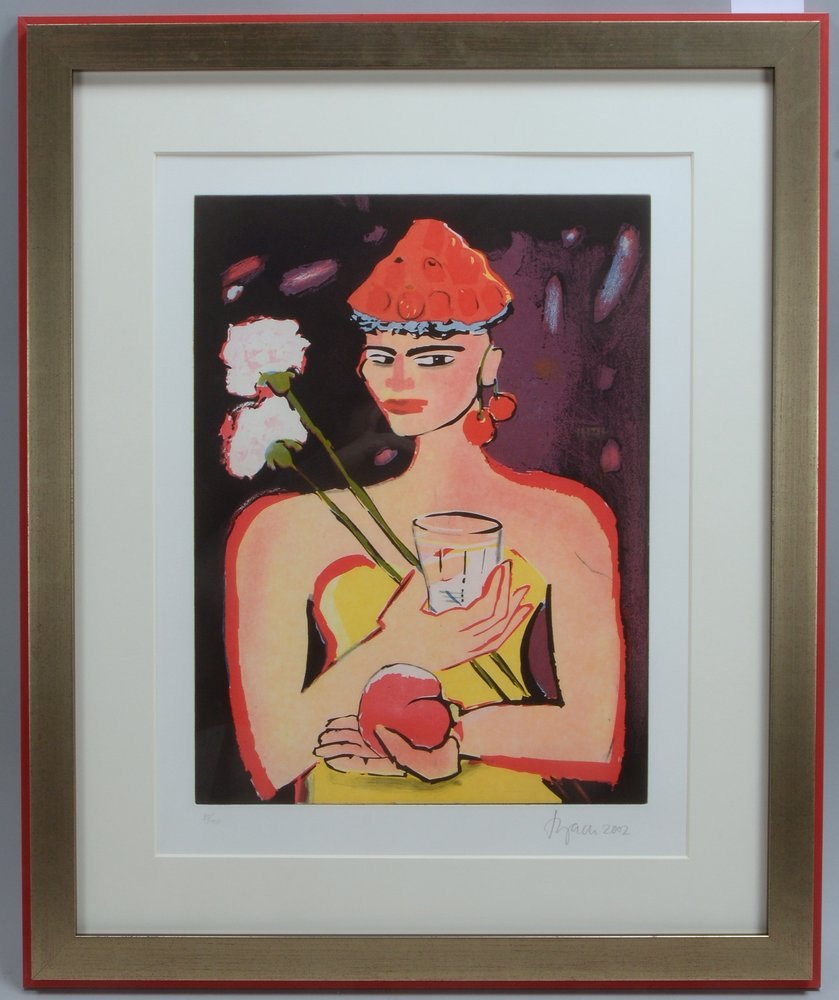 Bach, Elvira, 'Cocktailstunde', Farbrad./Bütten, Aufl.-Nr. '83/120', bleisign./dat. '2002'