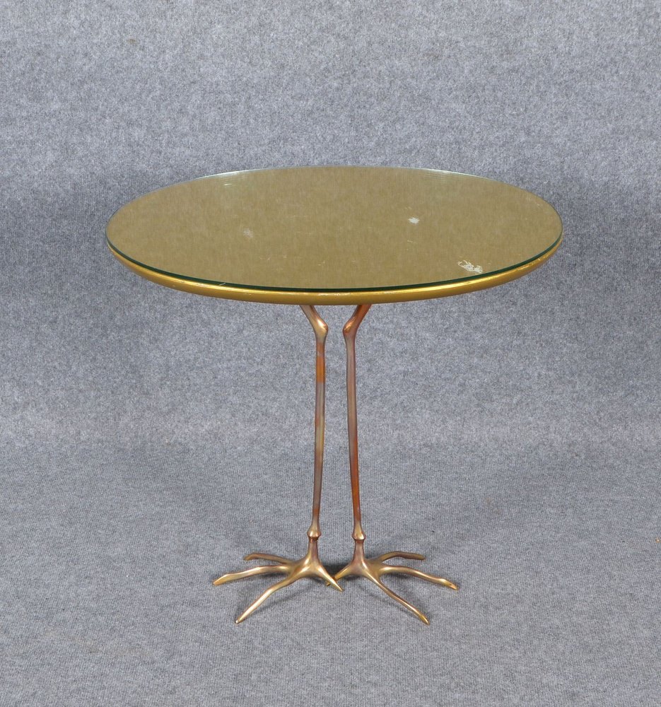 Cassina/Italien, Tisch 'Traccia', Bronze verg., Platte/oval, Entw. Meret Oppenheim (1939)