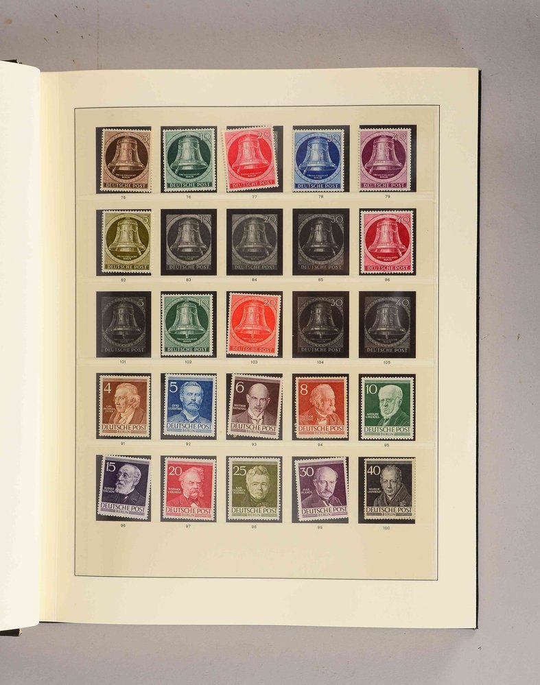 Briefmarken, 'Berlin', 1948 - 1990: postfr., im Falzlos-Vordr.-Album (Michel ca. 3.700,-)