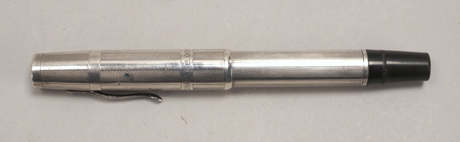 R. Schäfer & Co., Füllfederhalter, Gehäuse Kunststoff/900 Silber (mit Gebrauchssp.)