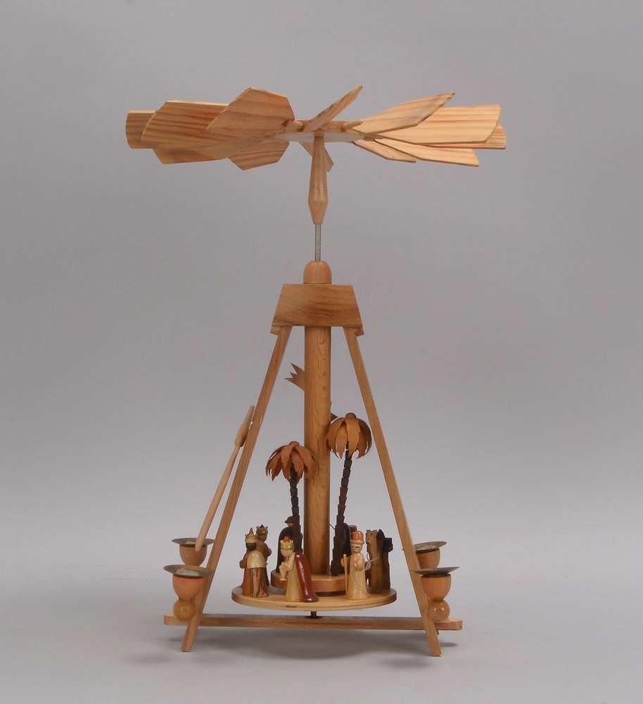Orig. Erzgebirge-Holzschnitzkunst, 'Weihnachtspyramide', kompl. - in gutem Zustand!