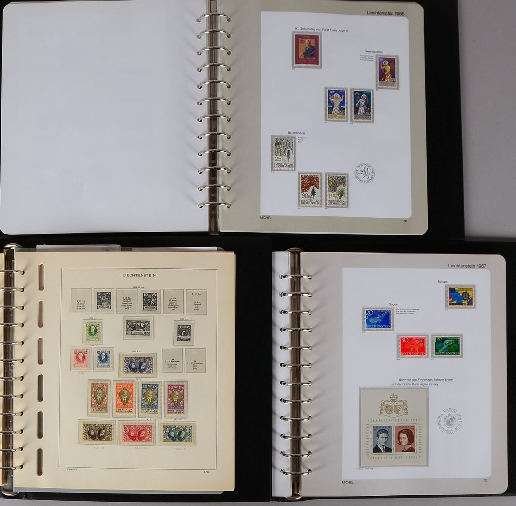 Briefmarken, 'Liechtenstein' ab 1917 - 1998: guter Besatz, in überw. postfr. Erhaltung