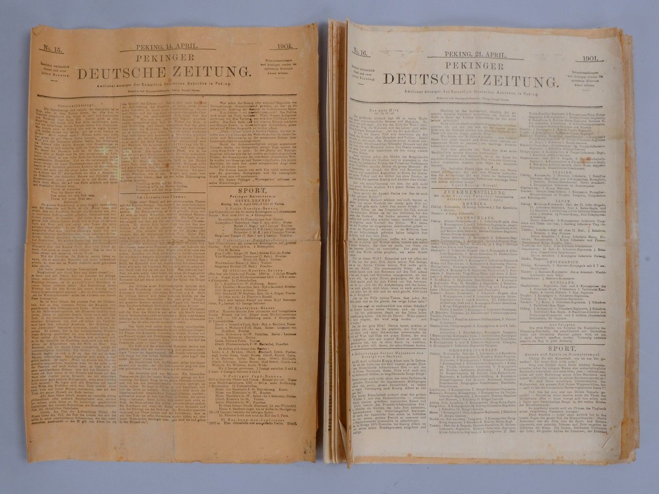 Zeitschriften-Konvolut (Peking/China), 'Amtlicher Anzeiger der Kaiserlich Deutschen Behörden in Peki