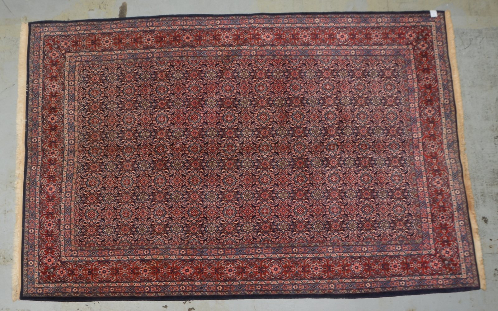 Hamadan-Shahrbaft, feste mittelfeine Kn., durchgemustert, dichter Flor - guter Zust.