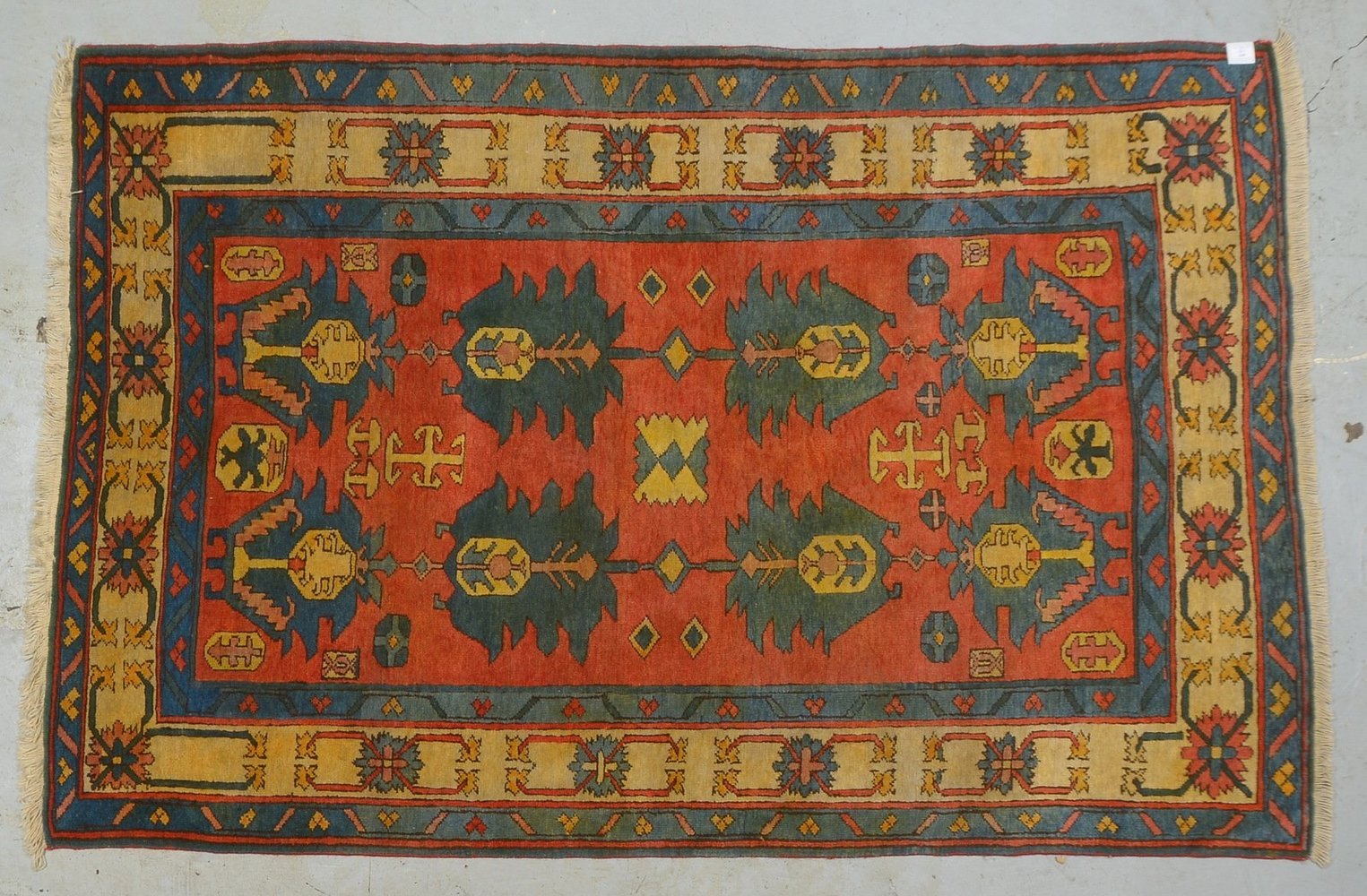 Azeri-Orientteppich, Wolle auf Wolle, Pflanzenfarben, kaukas. Musterung, guter Zust.